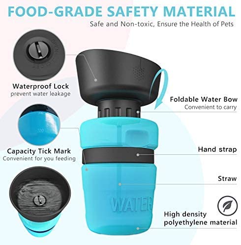 foldable pet travel water bottle
