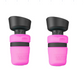 rose red foldable pet travel water bottle