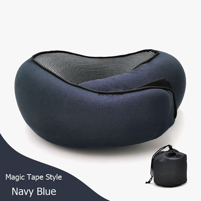 navy blue travel neck pillow