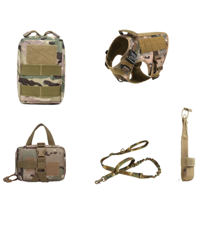 Tactical Dog Harness and Leash Set 