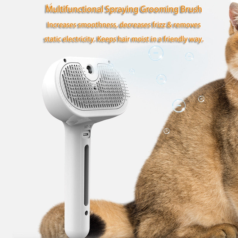 multifunctional spraying grooming brush