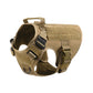 brown tactical dog harness and leash set