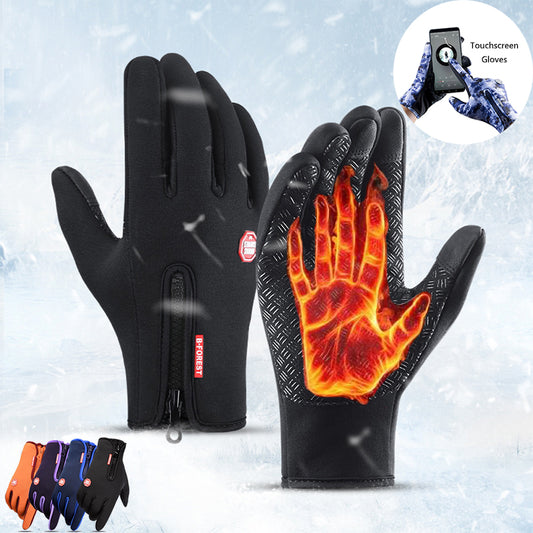 Waterproof Winter Touch Screen Sports Gloves with Fleece