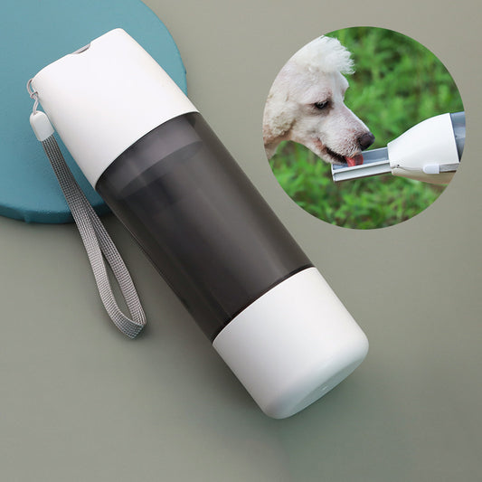 portable dog water bottle and food container
