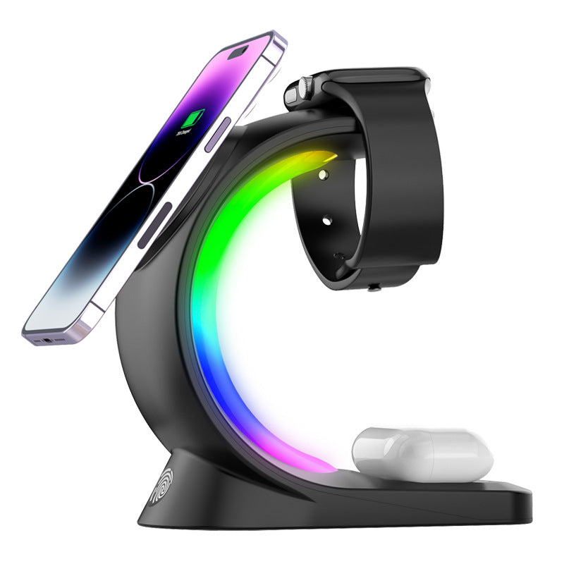 magnetic wireless charger with atmosphere light