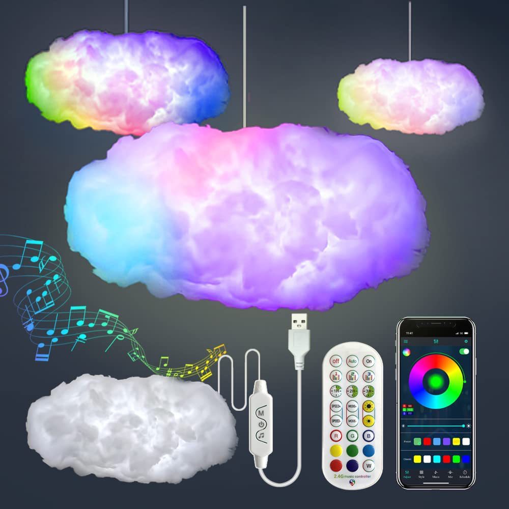 APP-controlled 3D RGBIC cloud light