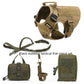 black outdoor tactical five piece set for dog 