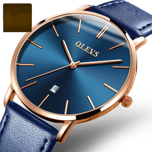 blue rose olevs waterproof watch