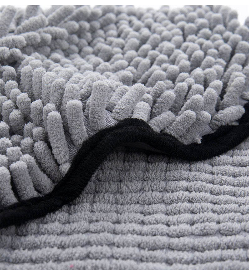 grey cozy pet bathrobe-quick drying for dogs & cats
