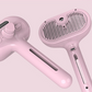 pink self-cleaning pet hair remover and dematting comb