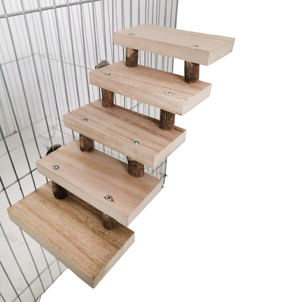 log stairs pet toy