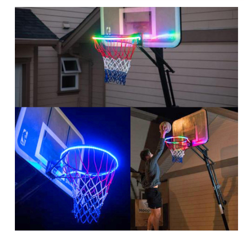 color-changing basketball frame light
